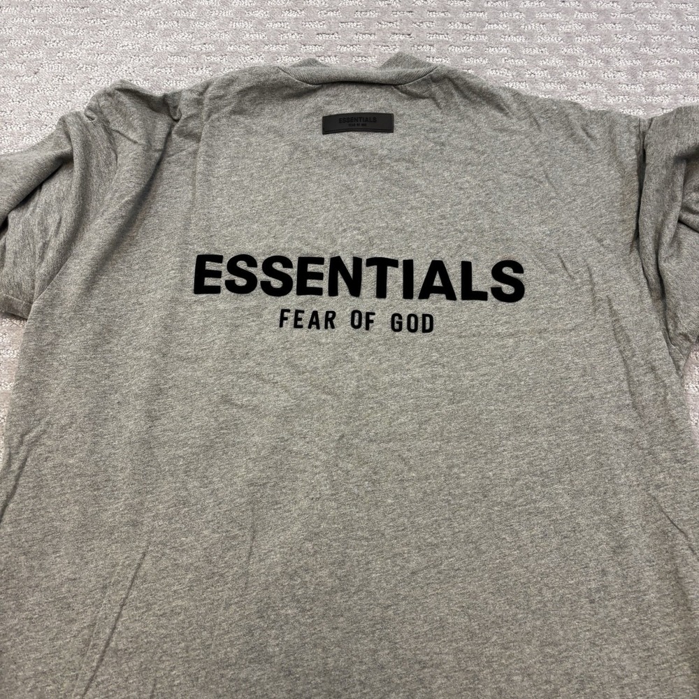 Essentials Fear Of God Long Sleeve T Shirt Mens Sz Small Grey